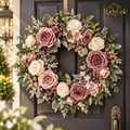 RadvGsk™ Dusty Rose Garden Floral Wreath