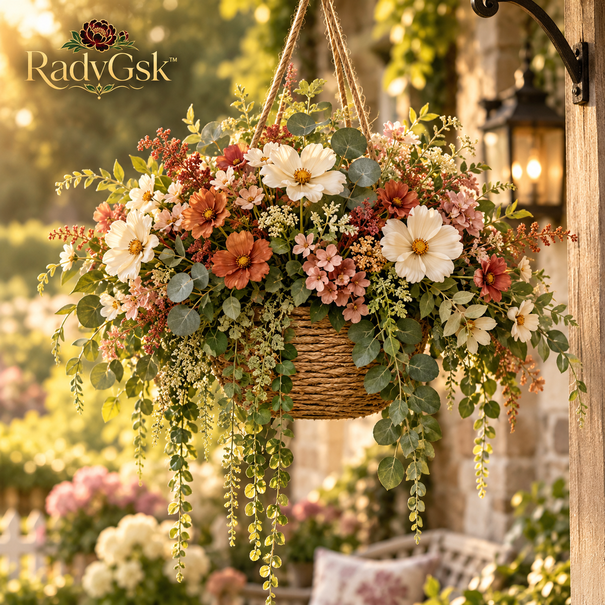Faux Floral Hanging Baskets