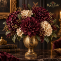 RadvGsk™ Merlot Dahlia Hydrangea Arrangement