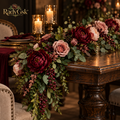 RadvGsk™ Wine Rose Cascading Table Garland